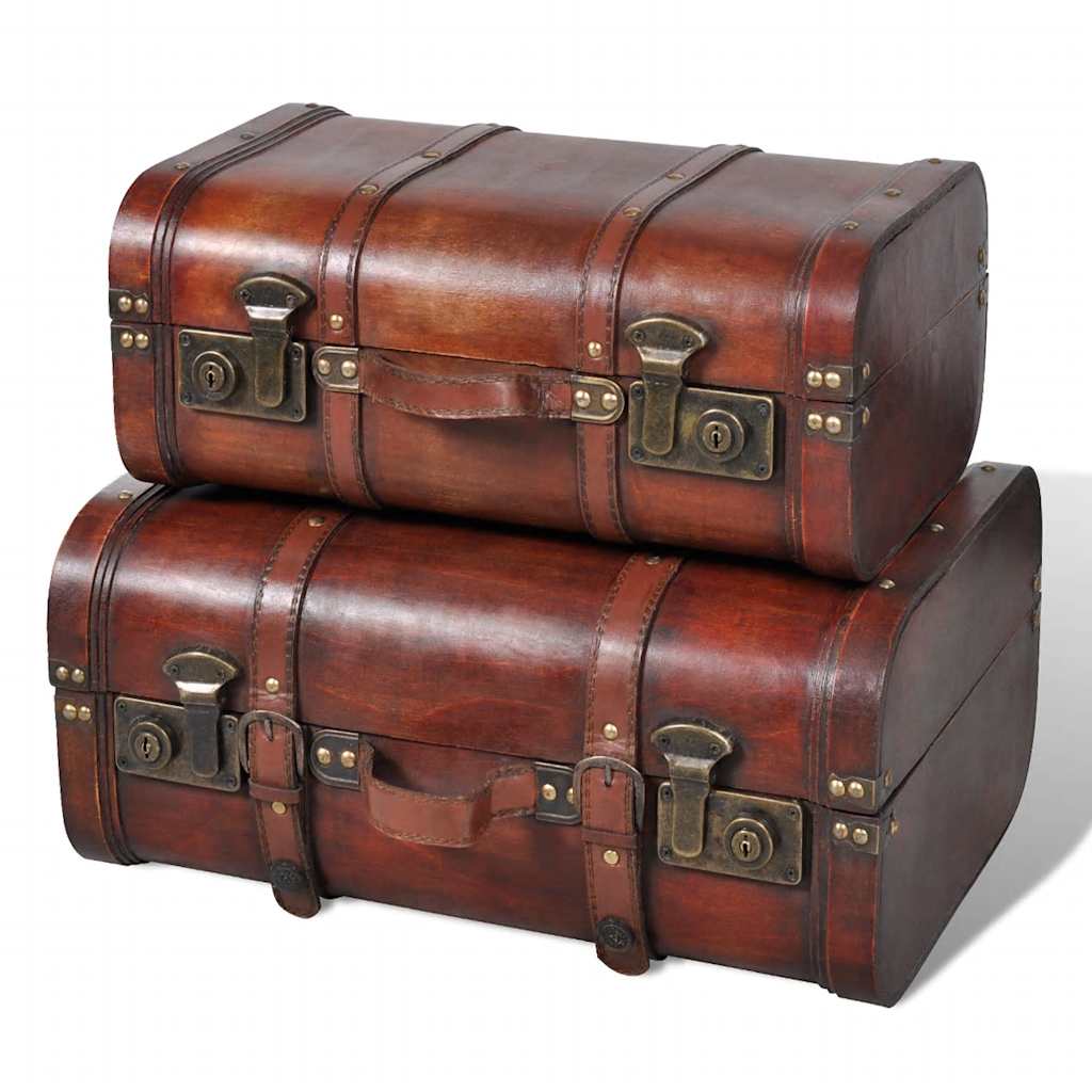 vidaXL Storage Box | Brown | Plywood | Large and Small | Storage Trunk 1