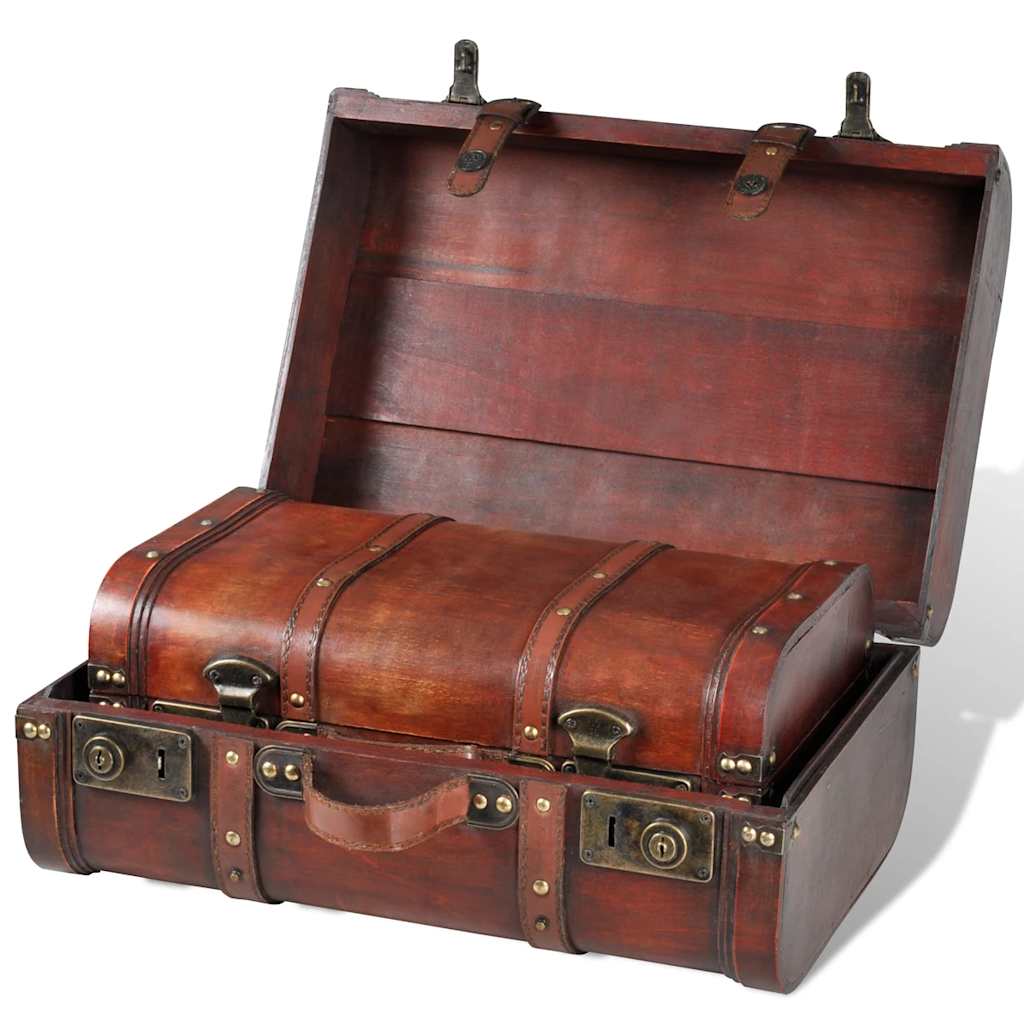vidaXL Storage Box | Brown | Plywood | Large and Small | Storage Trunk 3
