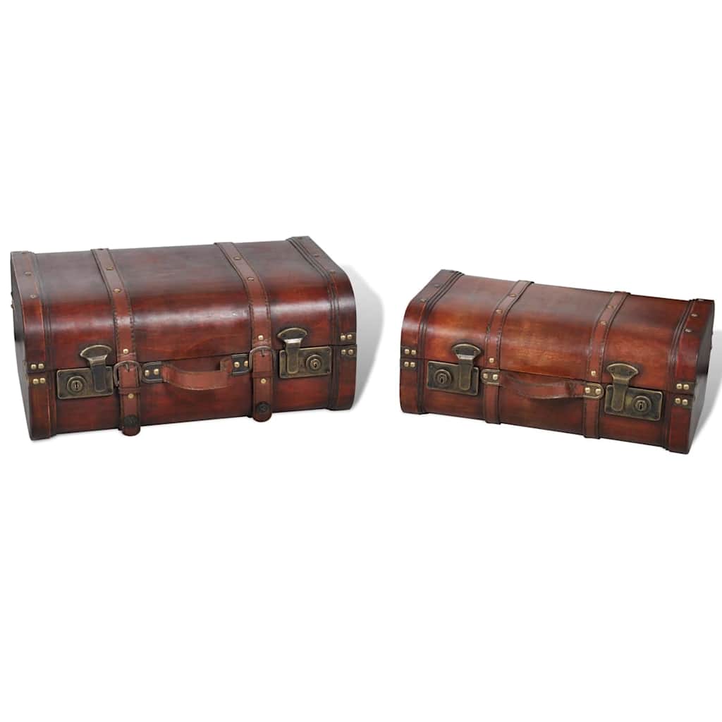 vidaXL Storage Box | Brown | Plywood | Large and Small | Storage Trunk 4