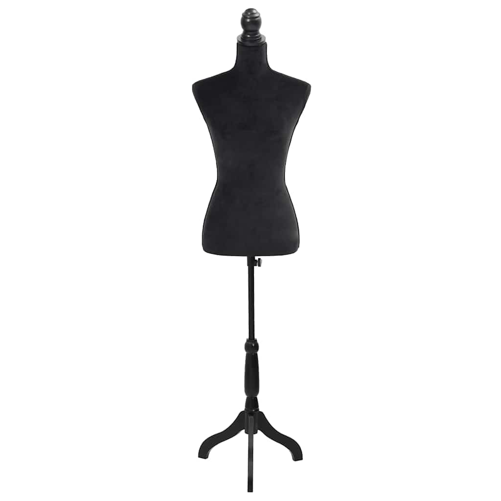 vidaXL Female Mannequin | Black | Polyester, MDF, Solid Wood, Painted Steel 2