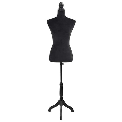 vidaXL Female Mannequin | Black | Polyester, MDF, Solid Wood, Painted Steel 2