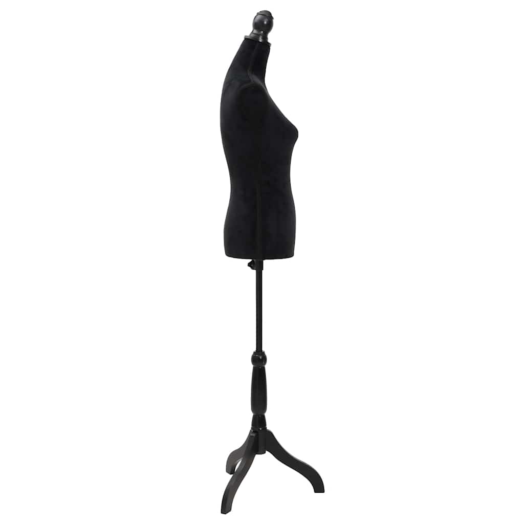 vidaXL Female Mannequin | Black | Polyester, MDF, Solid Wood, Painted Steel 3