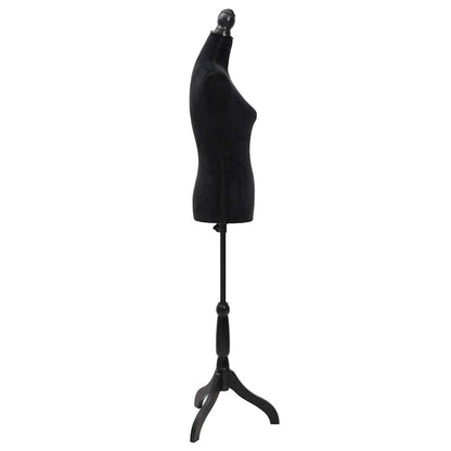 vidaXL Female Mannequin | Black | Polyester, MDF, Solid Wood, Painted Steel 3