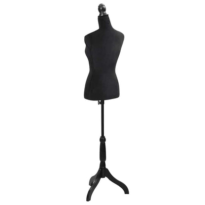vidaXL Female Mannequin | Black | Polyester, MDF, Solid Wood, Painted Steel 4