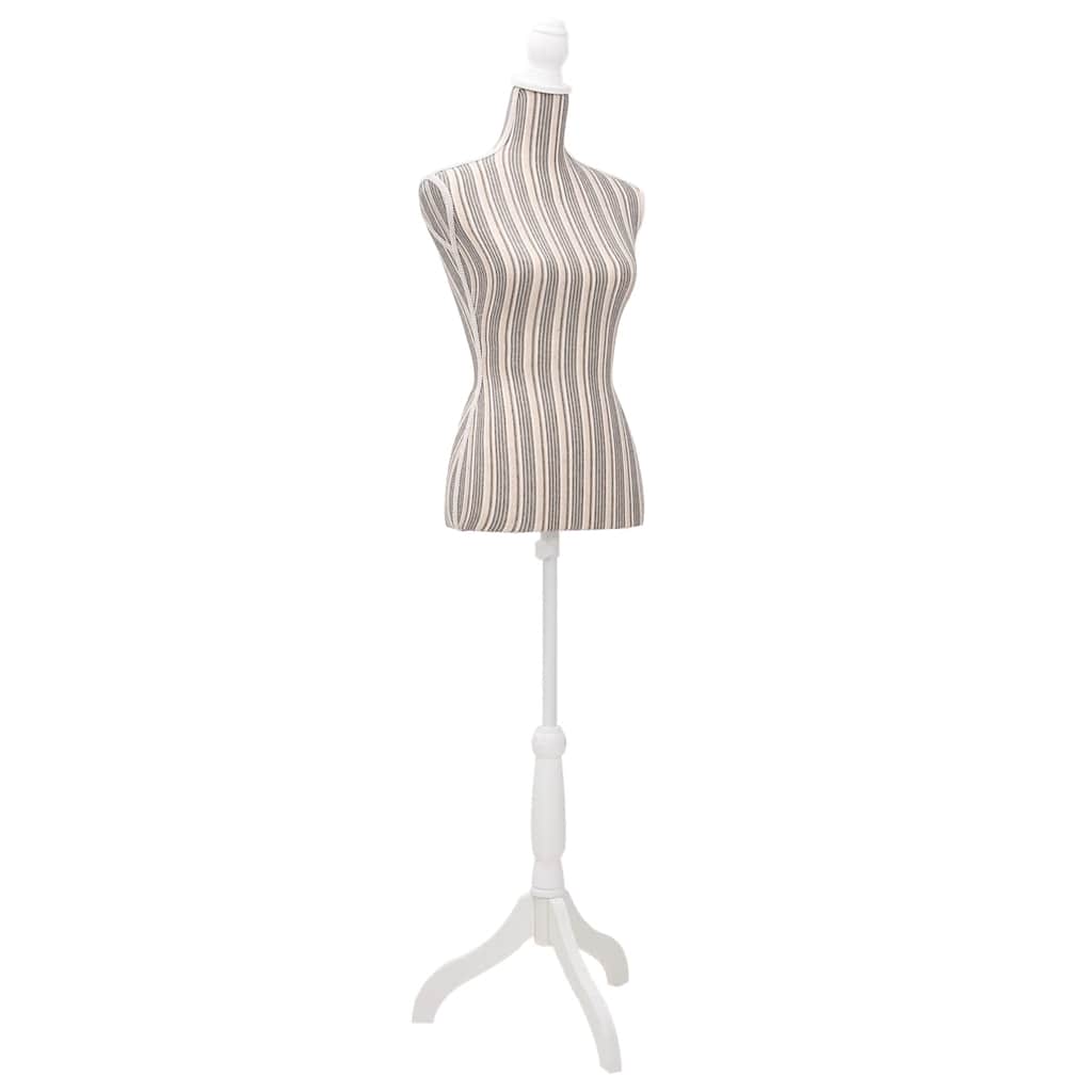 vidaXL Female Mannequin | Beige with stripes 1