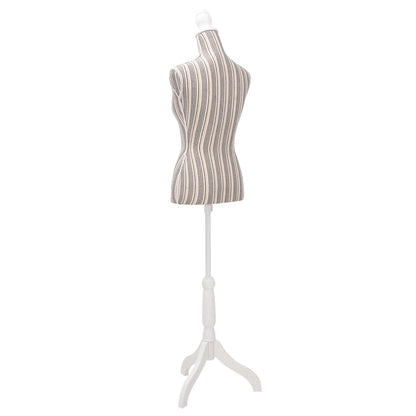 vidaXL Female Mannequin | Beige with stripes 4