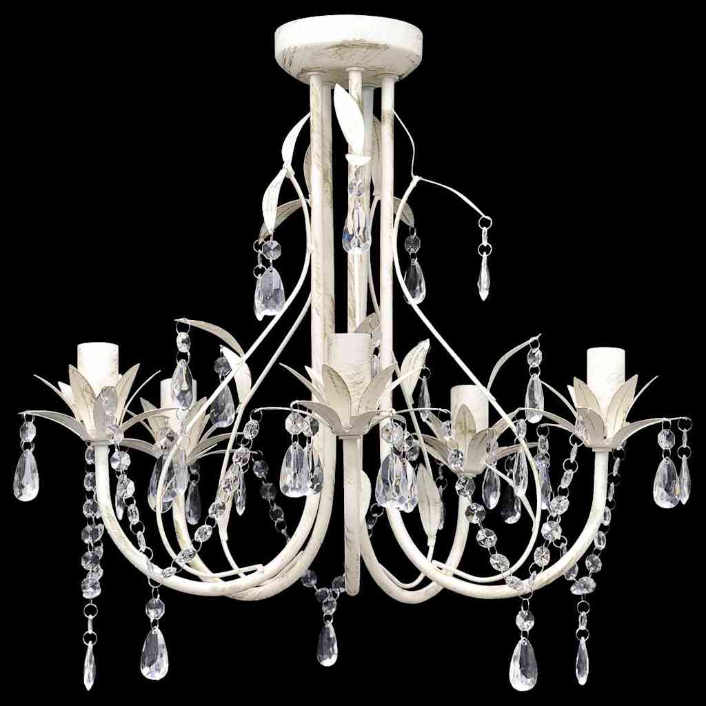 vidaXL Crystal Pendant Ceiling Lamp Chandelier Elegant 5 Bulb Sockets 4
