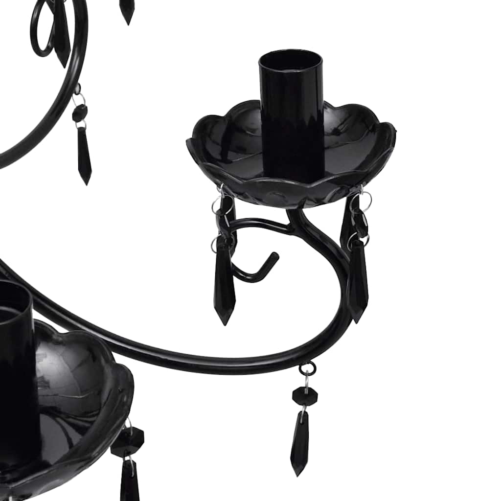 vidaXL Chandelier | Black | Acrylic, Metal | Medium | Decorative Inlays 3