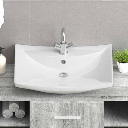 Luxury Ceramic Basin Rectangular with Overflow & Faucet Hole 3