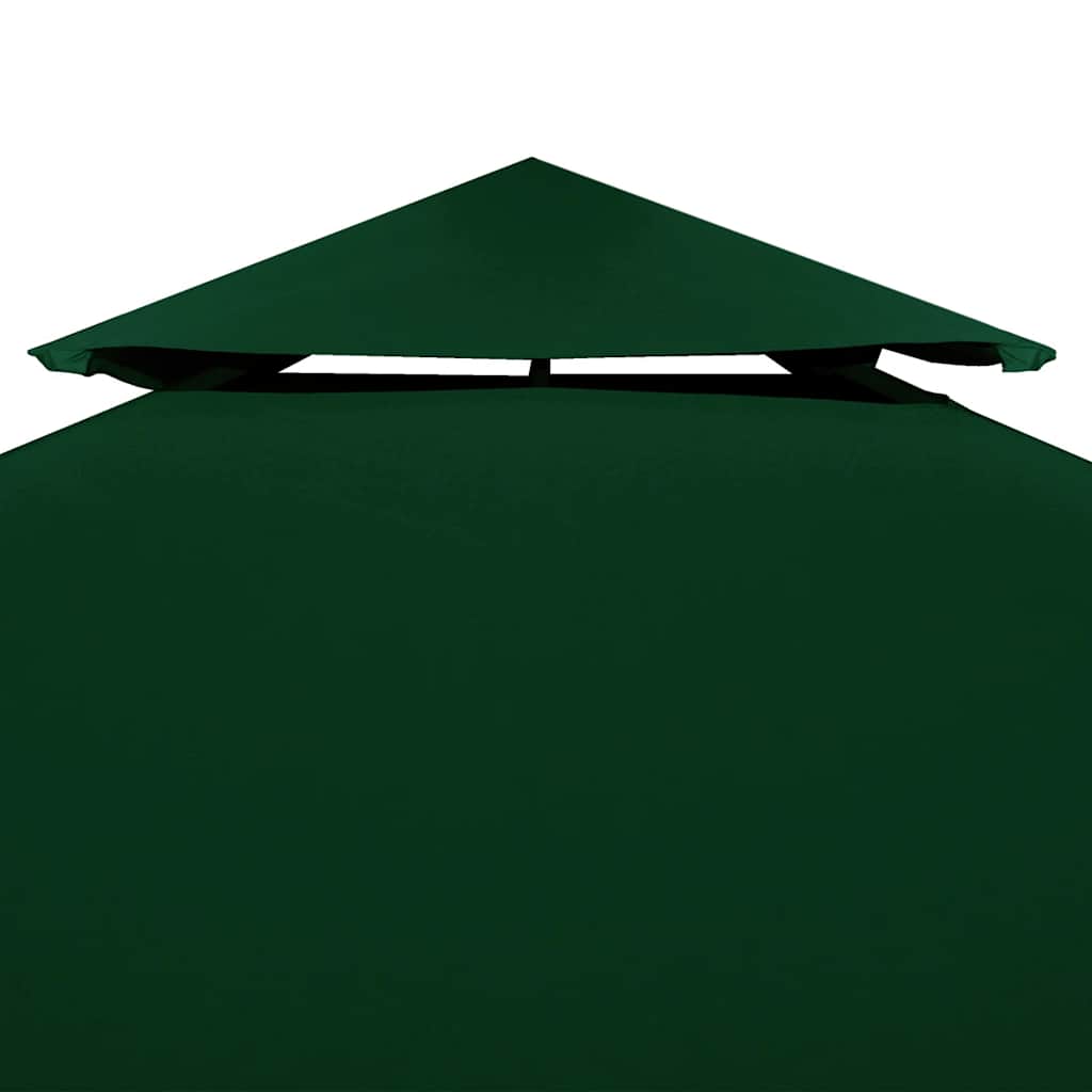 vidaXL Gazebo Canopy | Green | Polyester with PVC coating | 3 x 3 meter 3