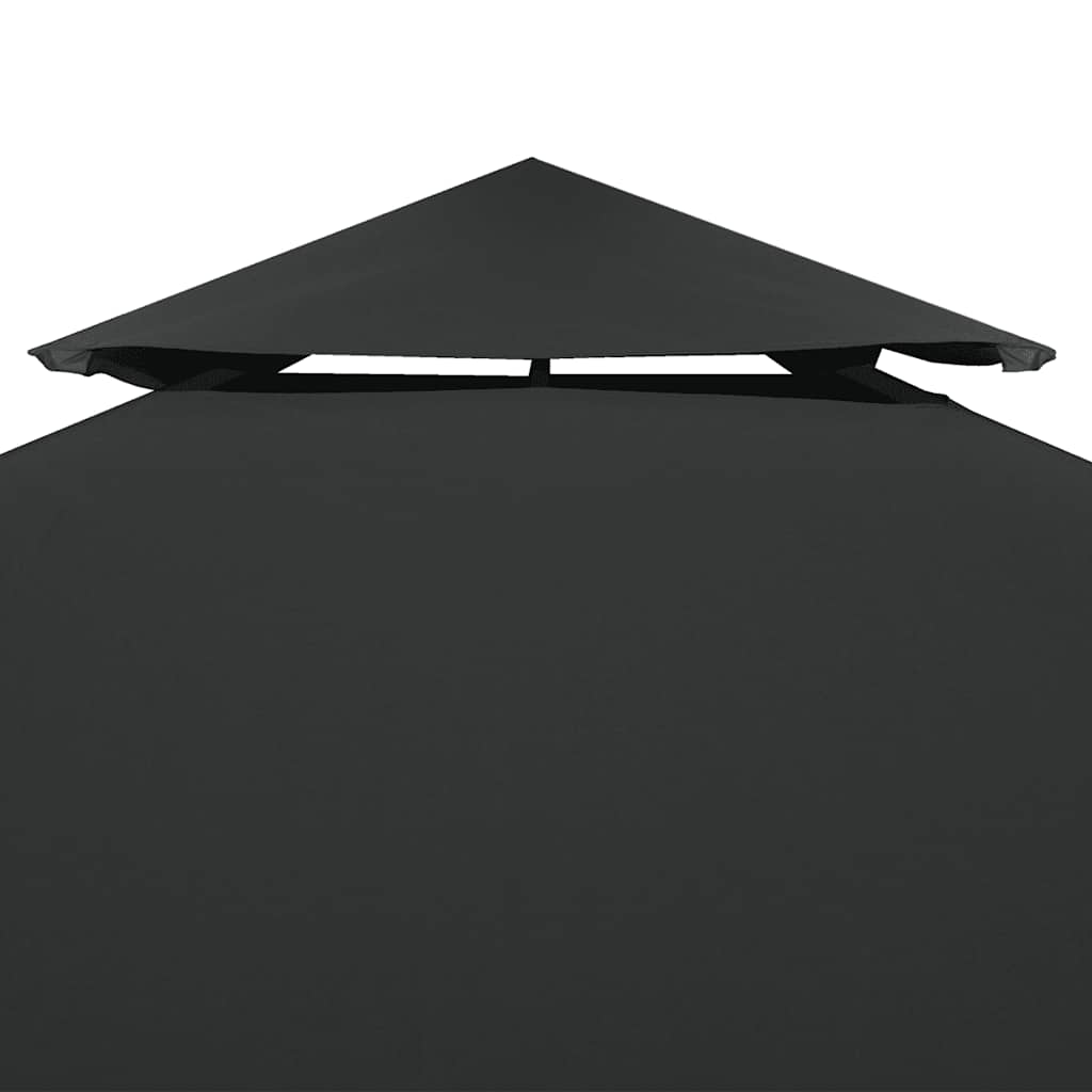 vidaXL Gazebo Cover Canopy Replacement 310 g / m² Dark Grey 3 x 3 m 3
