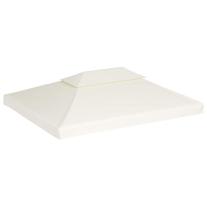 2-Tier Gazebo Top Cover 310 g/m² Cream 4 x 3 m