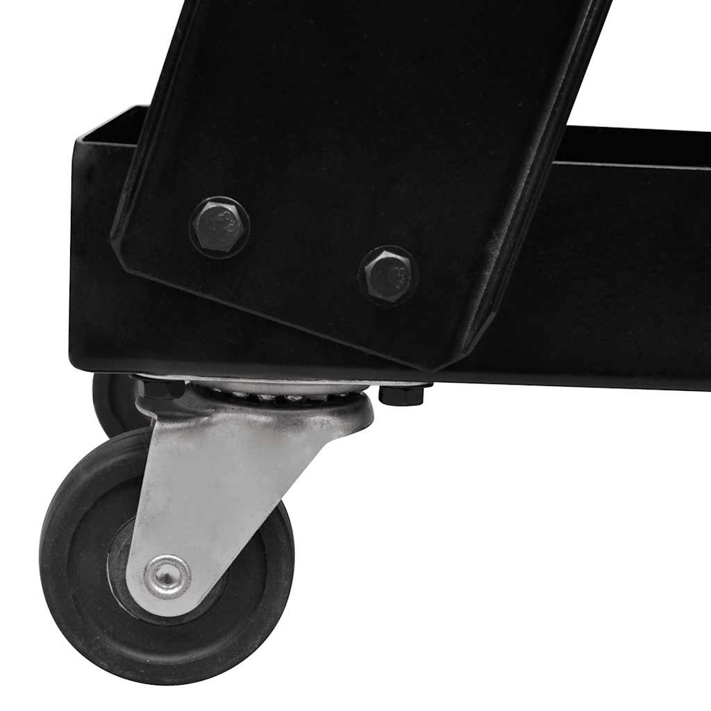 vidaXL Welding Cart Black Trolley with 3 Shelves Workshop Organiser 3