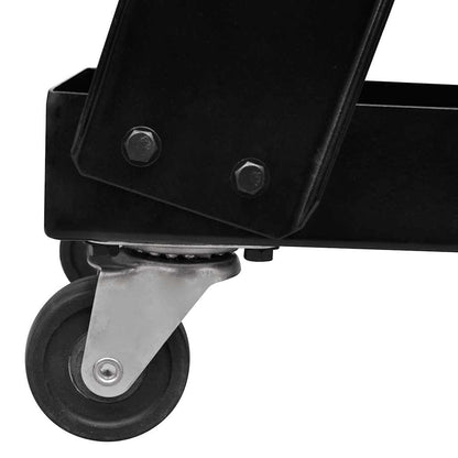 vidaXL Welding Cart Black Trolley with 3 Shelves Workshop Organiser 3