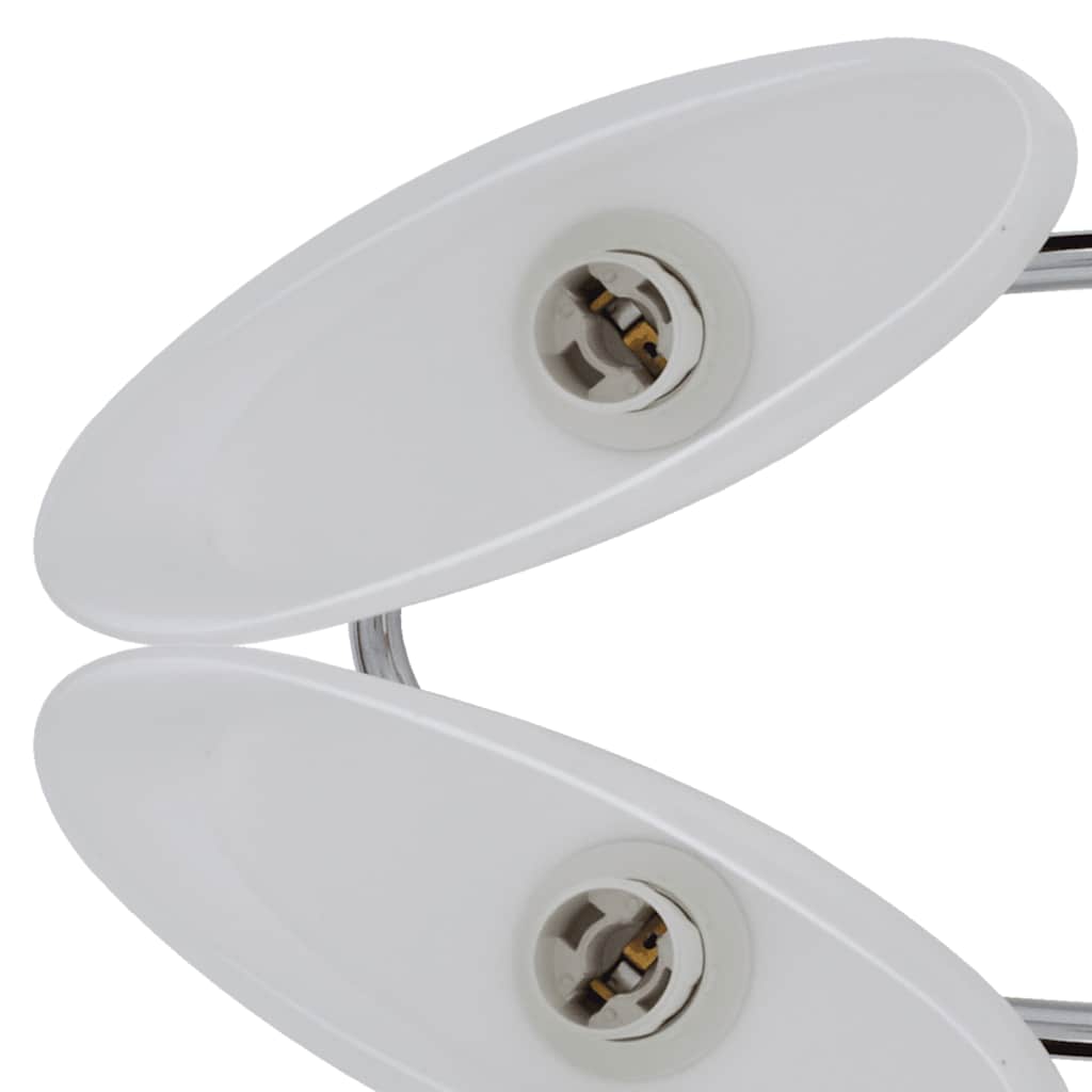 vidaXL Ceiling Lamp | Chrome and White | Metal frame, Glass shades | Medium 4