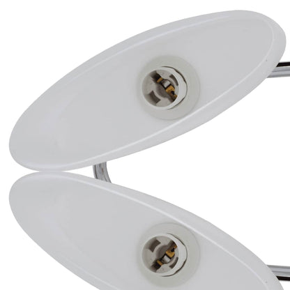 vidaXL Ceiling Lamp | Chrome and White | Metal frame, Glass shades | Medium 4
