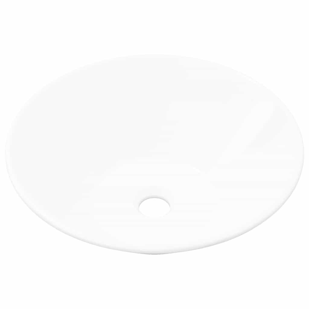 vidaXL Bathroom Porcelain Ceramic Sink Art Basin Bowl White 2