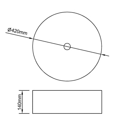 vidaXL Bathroom Porcelain Ceramic Sink Art Basin Bowl White 6