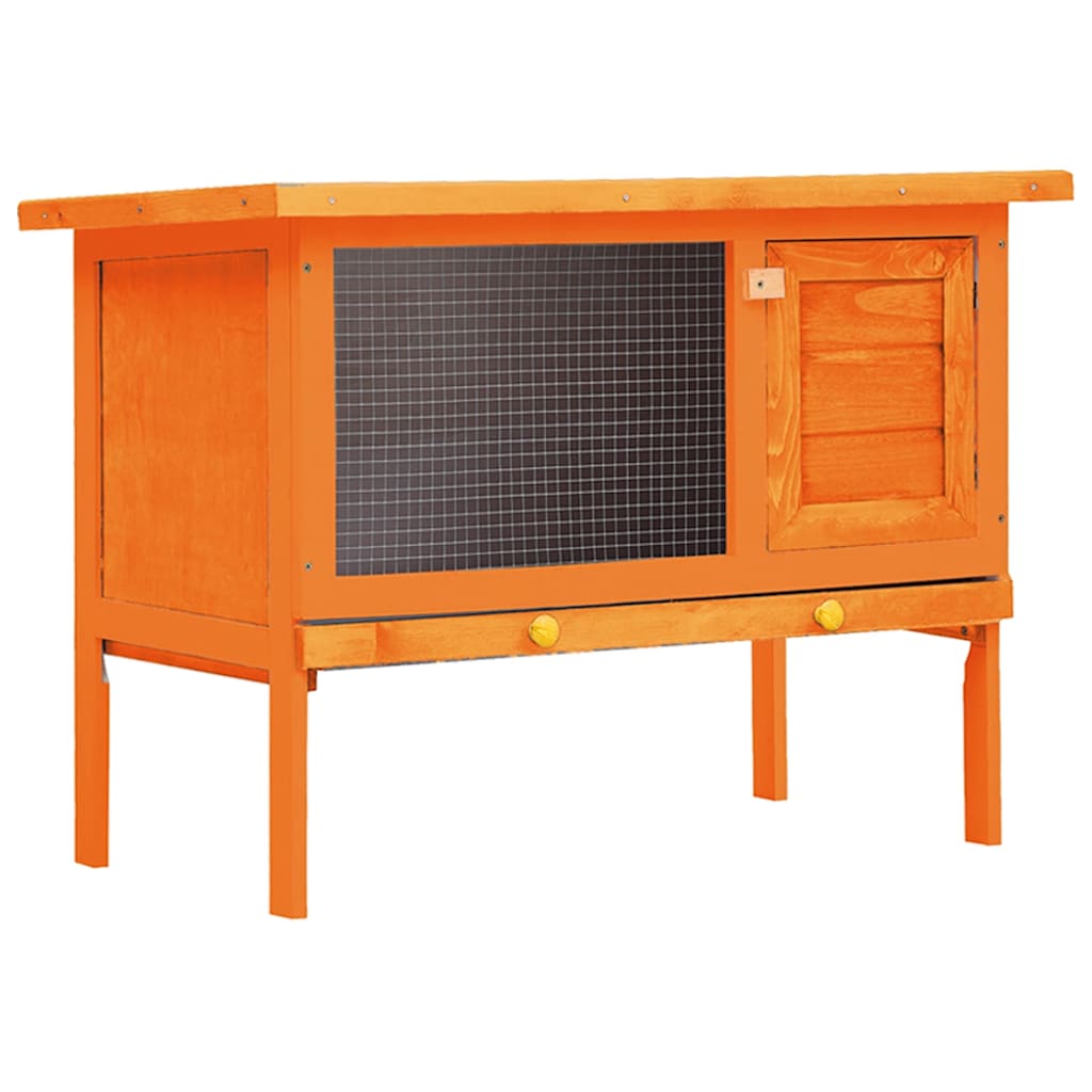 vidaXL Rabbit Hutch | Natural | Solid pine wood, plywood and iron | Large 1