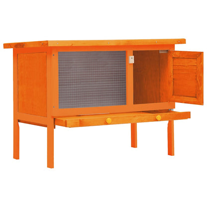 vidaXL Rabbit Hutch | Natural | Solid pine wood, plywood and iron | Large 2