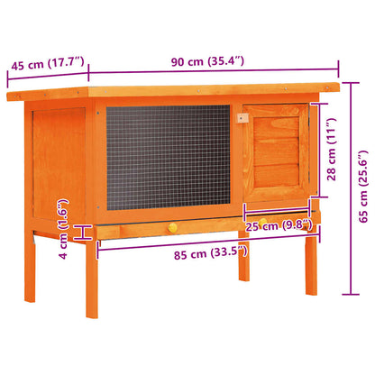 vidaXL Rabbit Hutch | Natural | Solid pine wood, plywood and iron | Large 6