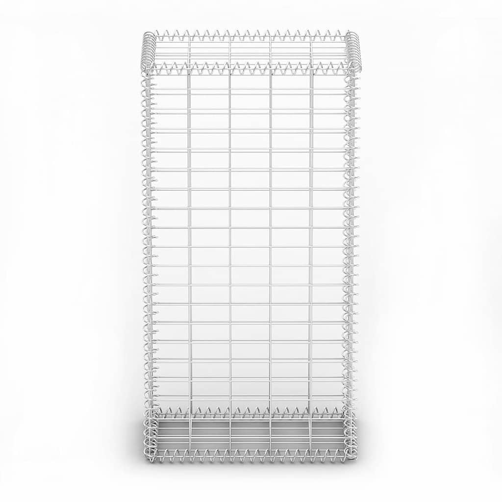 vidaXL Gabion Basket with Lids Galvanised Wire 100 x 50 x 30 cm 5