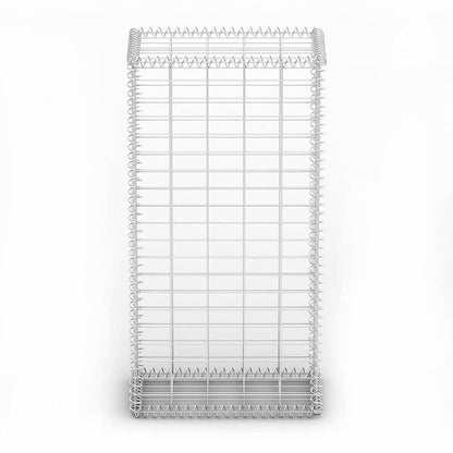 vidaXL Gabion Basket with Lids Galvanised Wire 100 x 50 x 30 cm 5