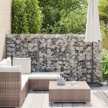 vidaXL Gabion Basket with Lids Galvanised Wire 150 x 100 x 30 cm 3