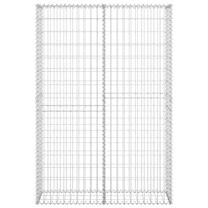 vidaXL Gabion Basket with Lids Galvanised Wire 150 x 100 x 30 cm 5