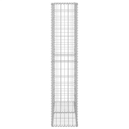 vidaXL Gabion Basket with Lids Galvanised Wire 150 x 100 x 30 cm 6