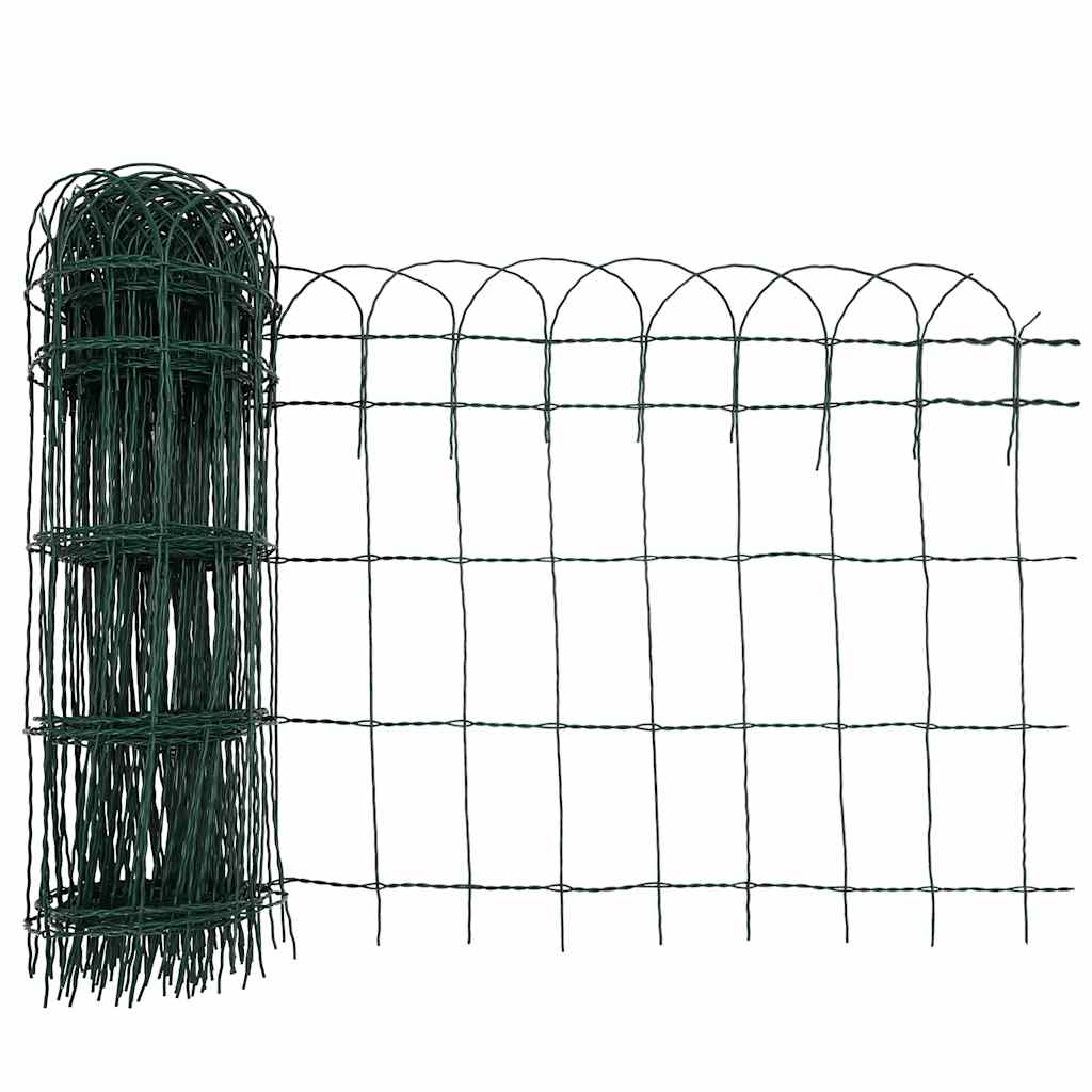 vidaXL Garden Border Fence Powder-coated Iron 25x0.65 m 4