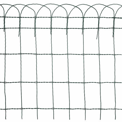 vidaXL Garden Border Fence Powder-coated Iron 25x0.65 m 6