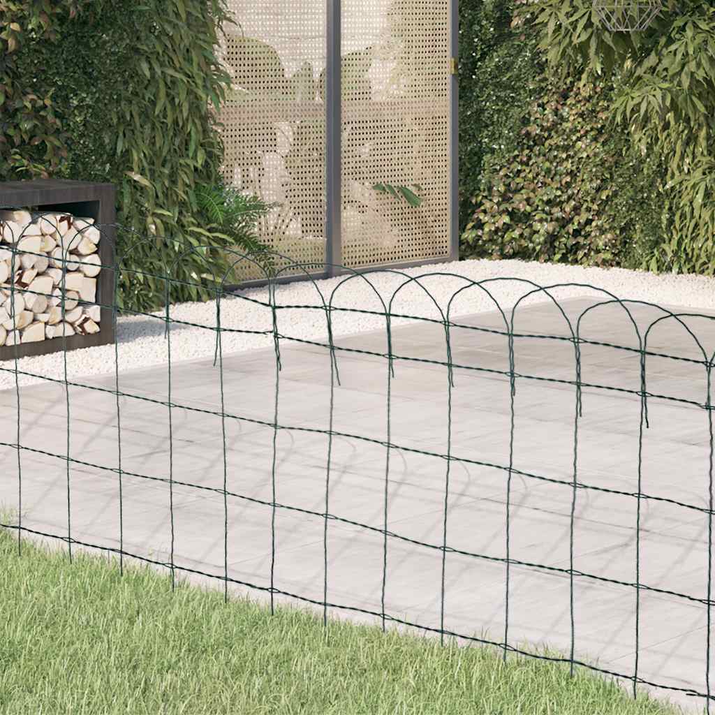 vidaXL Garden Border Fence Powder-coated Iron 25x0.65 m 1