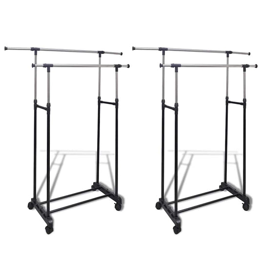 Adjustable Clothes Racks 2 hanging rails