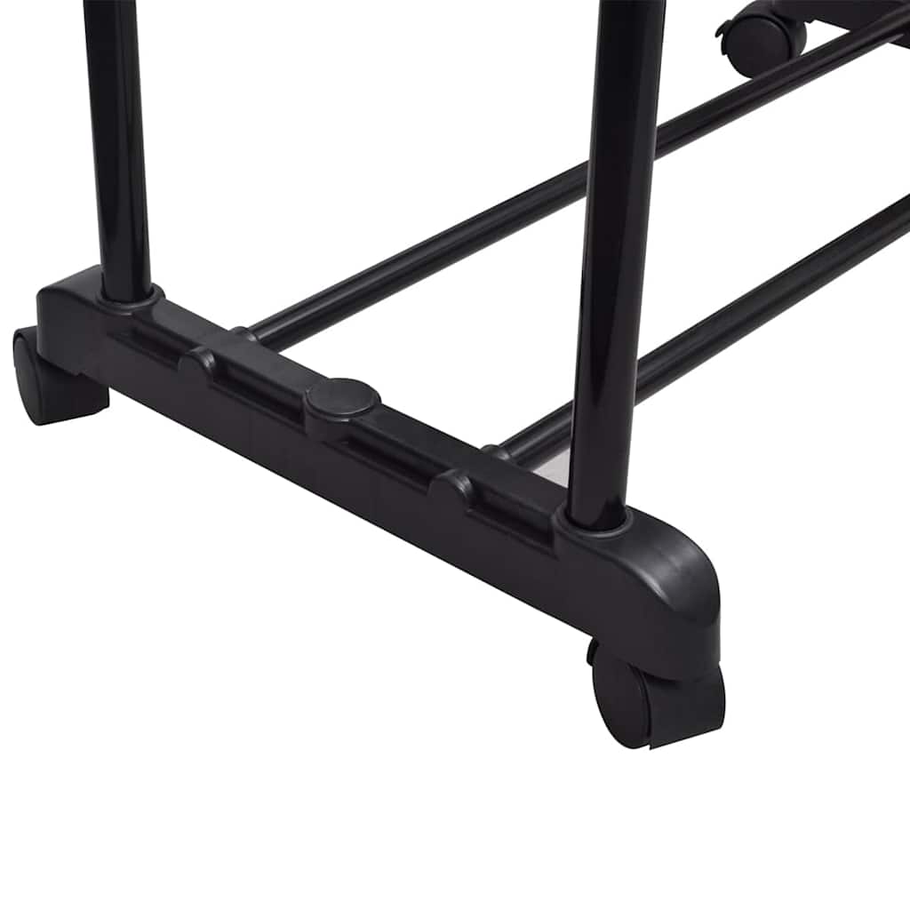 vidaXL Adjustable Clothes Racks 2 pcs 2 Hanging Rails 4