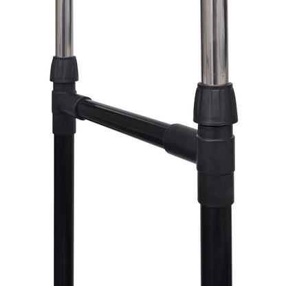 vidaXL Adjustable Clothes Racks 2 pcs 2 Hanging Rails 5
