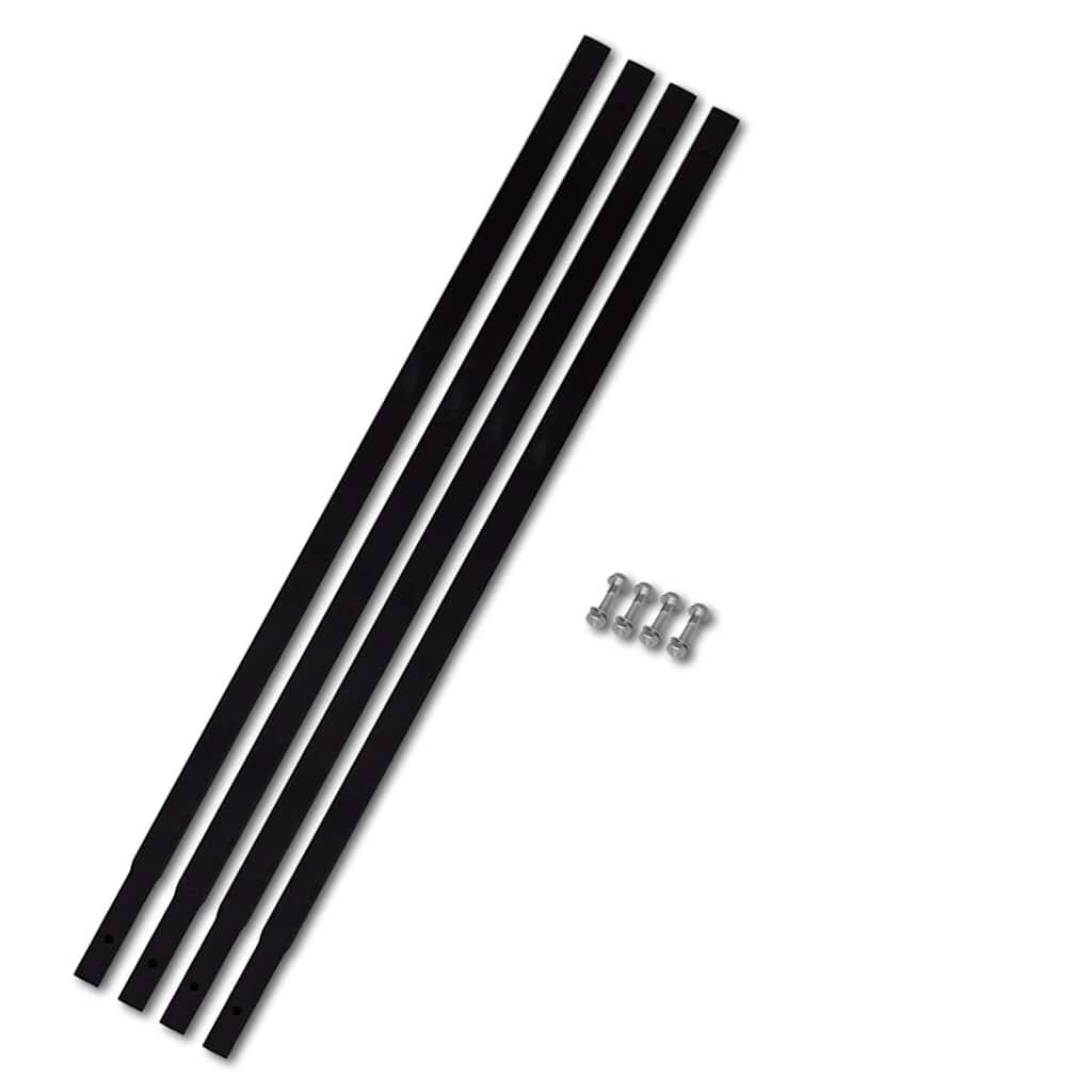 vidaXL Ground Drill Extension Tube 4 x 1 m Tube Connection Steel 1