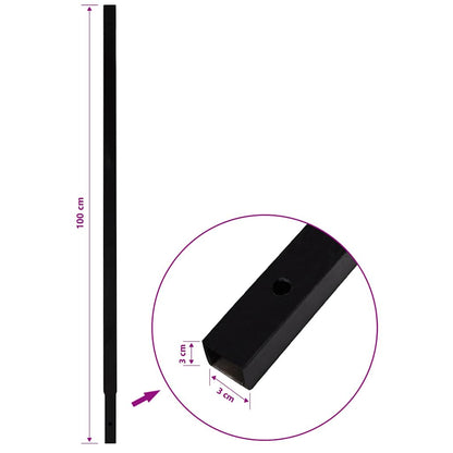 vidaXL Ground Drill Extension Tube 4 x 1 m Tube Connection Steel 4