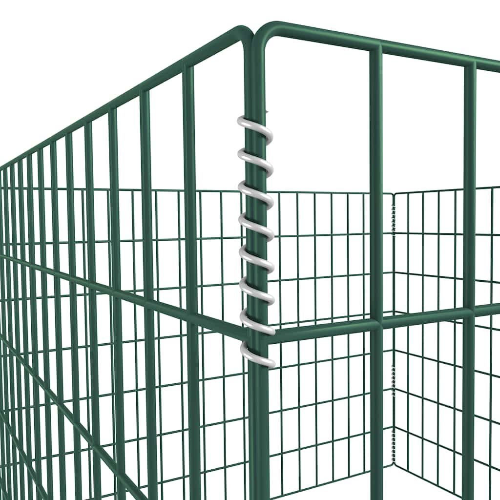 vidaXL Compost Bin | Green | Powder Coated Steel | 100 x 100 x 70 cm | Durable 3