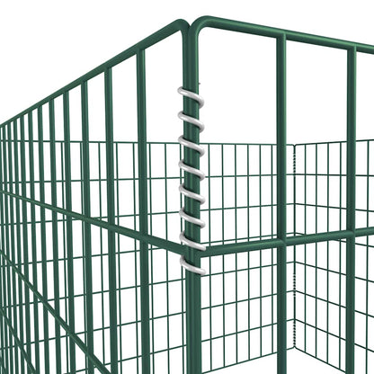 vidaXL Compost Bin | Green | Powder Coated Steel | 100 x 100 x 70 cm | Durable 3