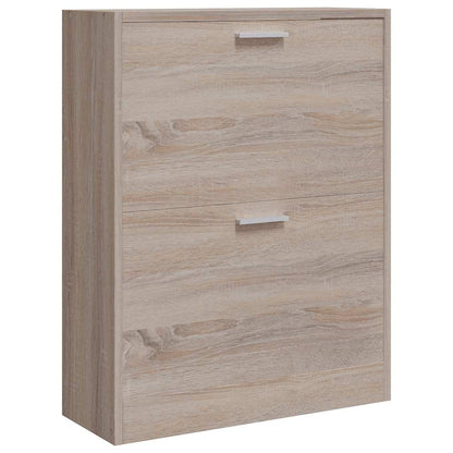 vidaXL Shoe Cabinet | Oak | Engineered wood, Plastic, Aluminium alloy | Medium 2