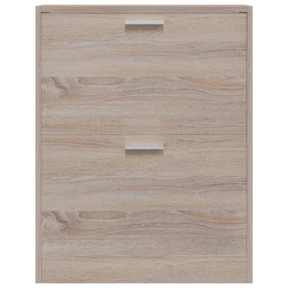 vidaXL Shoe Cabinet | Oak | Engineered wood, Plastic, Aluminium alloy | Medium 4