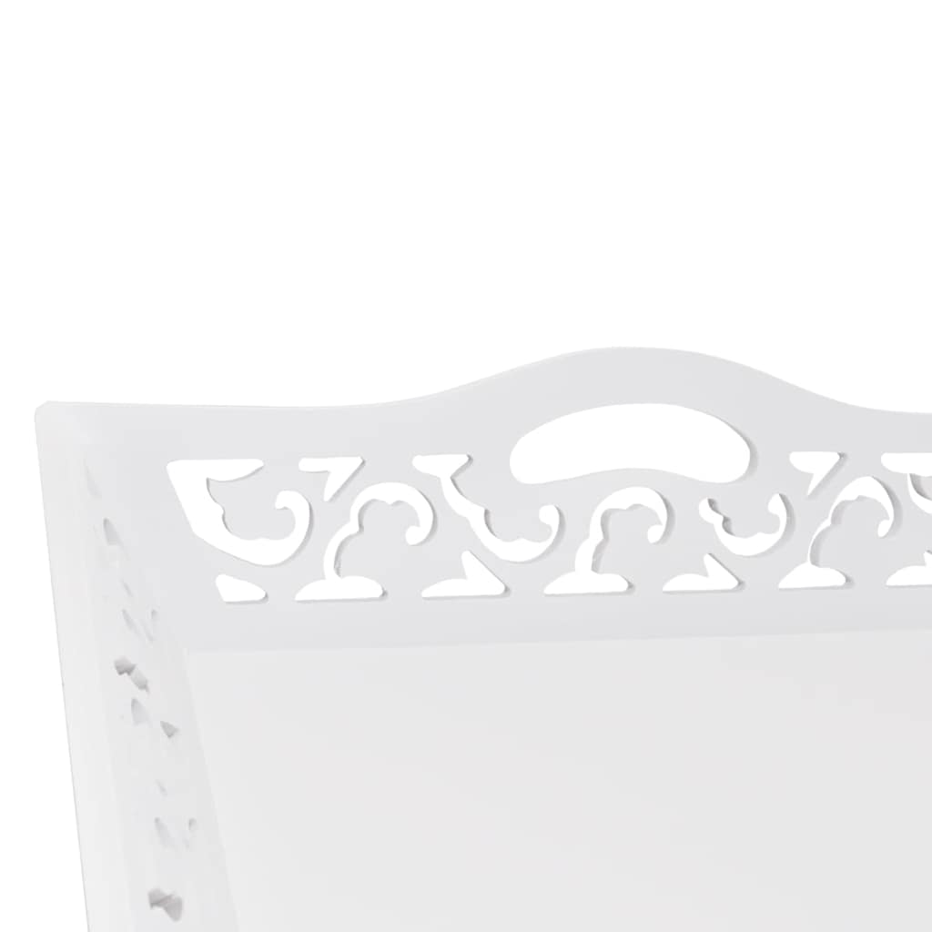 vidaXL Side Table | White | MDF and Solid Pine wood | Compact | Detachable 4