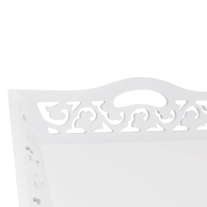 vidaXL Side Table | White | MDF and Solid Pine wood | Compact | Detachable 4