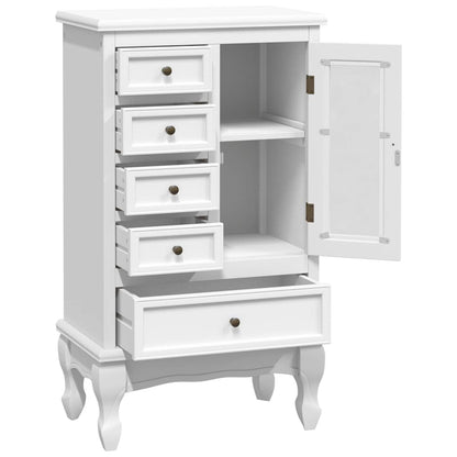 vidaXL Cabinet with 5 Drawers 2 Shelves White 5