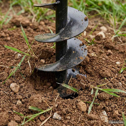 vidaXL Ground Drill with Handle 80 mm with Extension Tube 5 m Steel 3