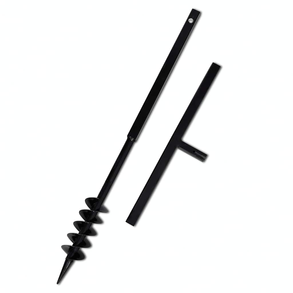 vidaXL Ground Drill with Handle 80 mm with Extension Tube 5 m Steel 5