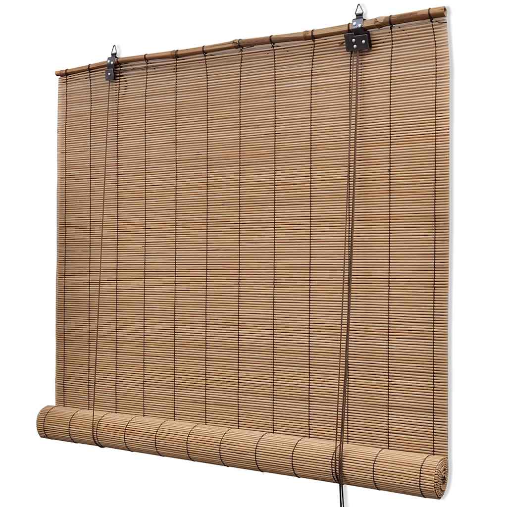 vidaXL Brown Bamboo Roller Blinds 140 x 160 cm 1