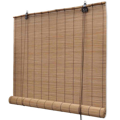 vidaXL Brown Bamboo Roller Blinds 140 x 160 cm 1