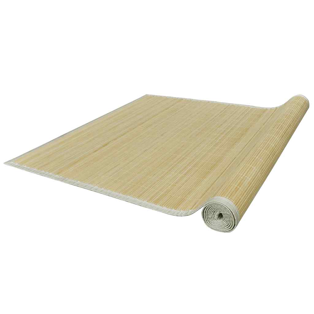 Rectangular Natural Bamboo Rug 150 x 200 cm 3